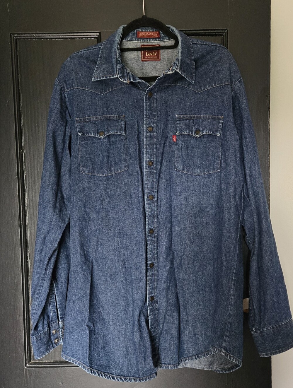 Levi's Men's Blue Denim Western Shirt - Classic Long Sleeve